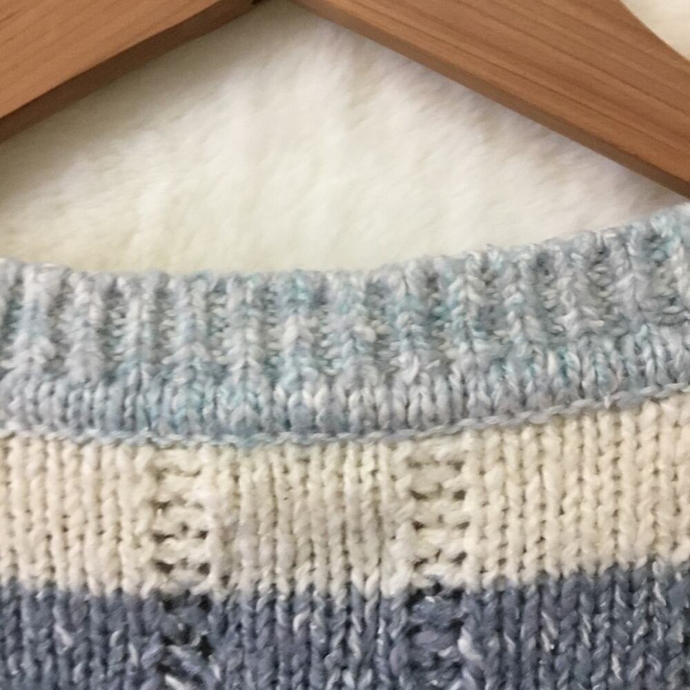 GAP Blue and White Striped Knit Sweater Top - Picture 10 of 15
